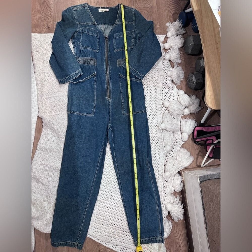 MADEWELL SMALL WOMENS Denim Jumpsuit with Front Zipper - Picture 5 of 12